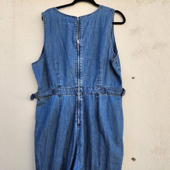 J. Crew Point Sur Wide-Leg Tailored Indigo Jumpsuit - Picture 5 of 9